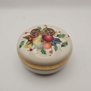Lenox Holiday Tartan 4" Round Box & Lid Rare Replacement